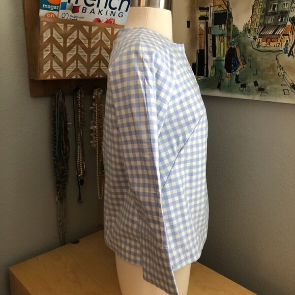 Victoria Beckham for Target Sky Blue & White Gingham Twill Spring Jacket - NWT's - Picture 5 of 10